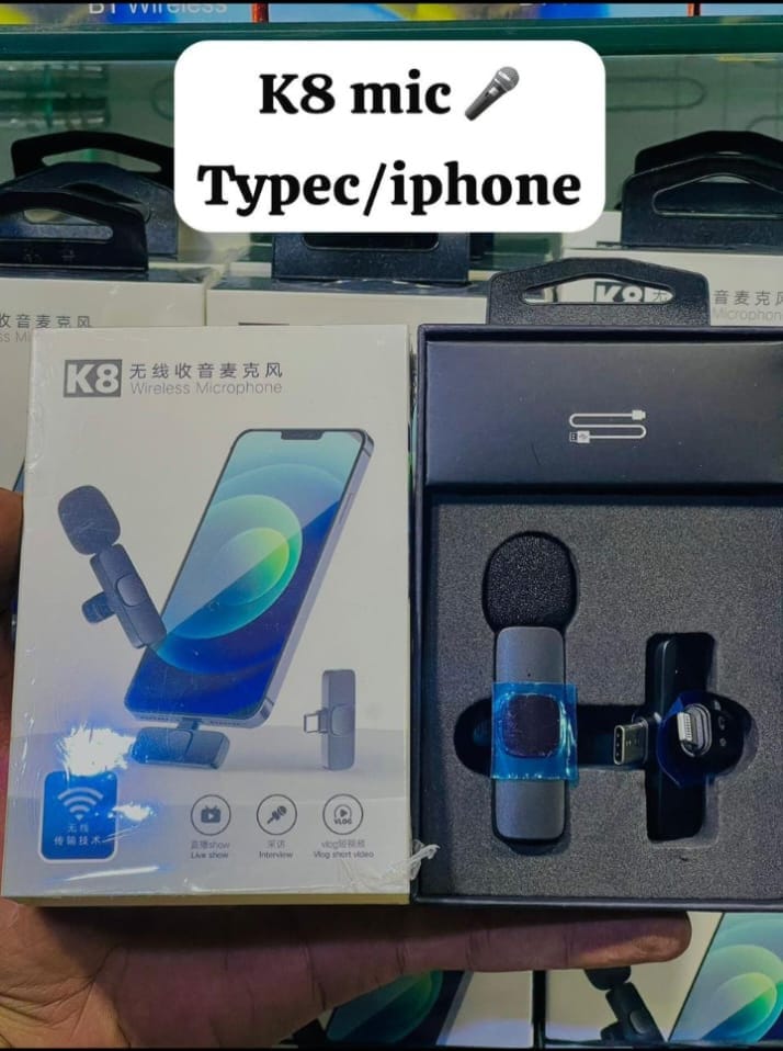 🎤 K8 Wireless Microphone – for vlogging